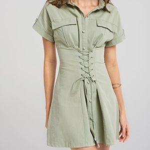 Storets Green Corset Dress